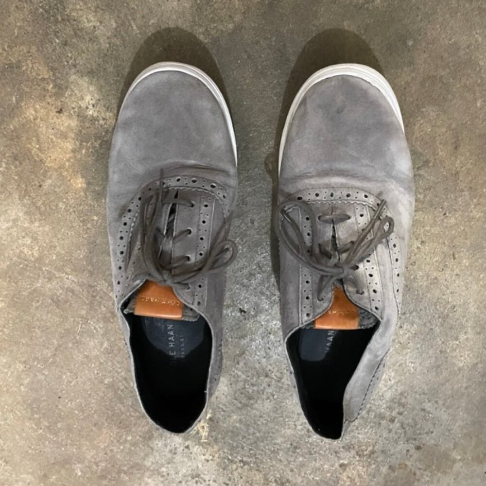 Cole Haan Zerogrand OS W06113-B Gray Oxford Shoes, Lace Up, Size 8.5 B